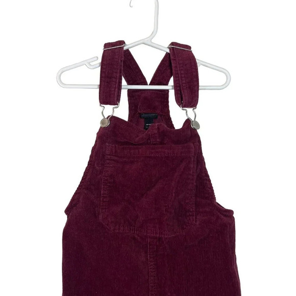 Art Class Girls Corduroy Burgundy Purple Overalls Dress Medium 7/8 Solid Pattern - Picture 2 of 5
